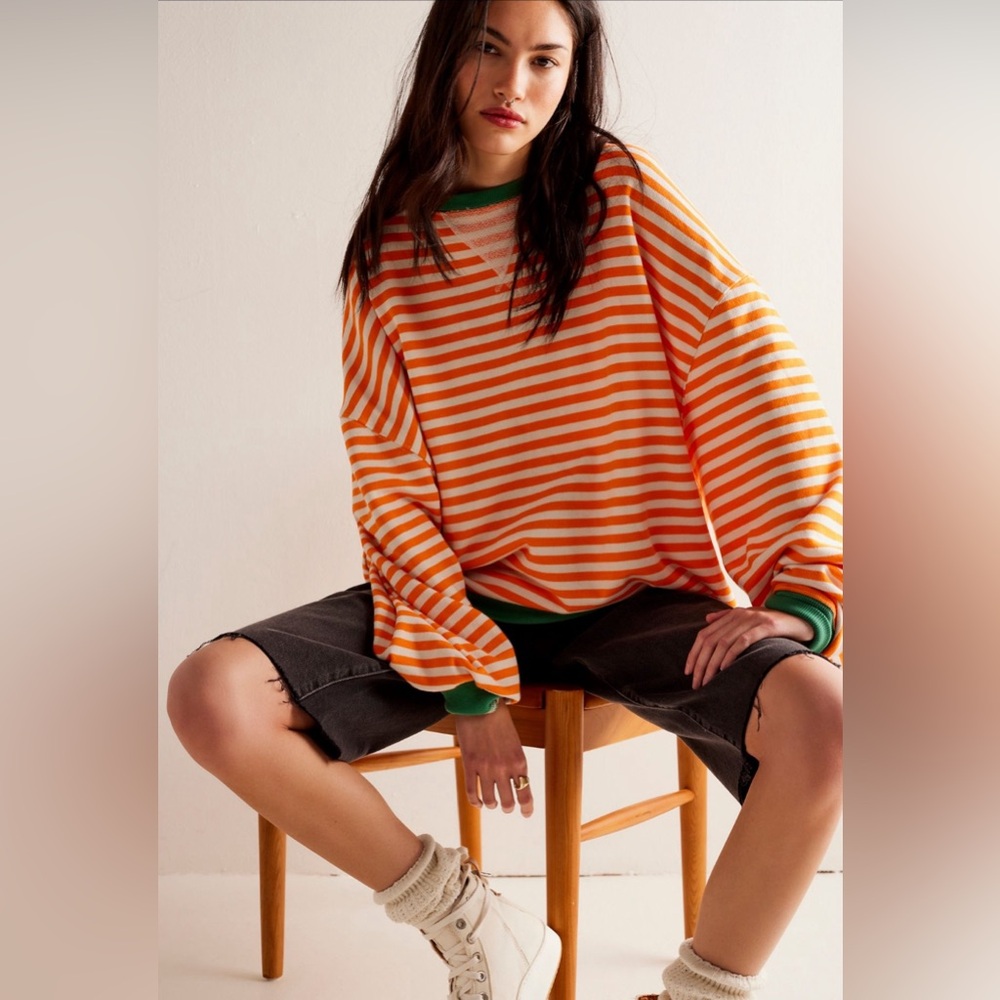 We The Free Classic Striped Oversized Crewneck - Picture 4 of 16